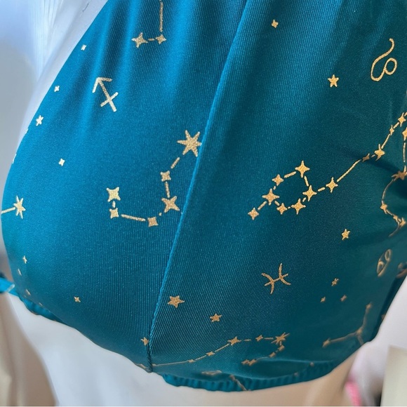 NWT Sunshine 79 Teal Constellation Two Piece Bikini Set Women's Size 10 - Picture 5 of 11